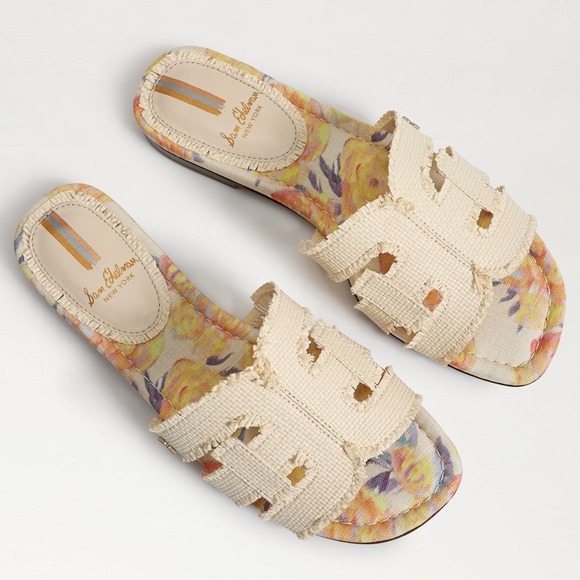 Sam Edelman Bay Fray Slide Sandal - Size US 8.5/EU 39 - Wheat Color - NWB‎